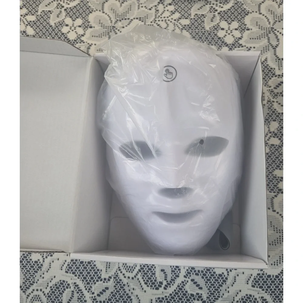 LED 7 Color Light Therapy Beauty Mask Rechargeable Facial Skin Rejuvenation New